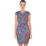 My Pour Cup Painting CBDOilPrincess E675363f-9066-4fc0-b5e7-9ca642760b58 Capsleeve Drawstring Dress 