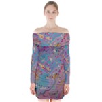 My Pour Cup Painting CBDOilPrincess E675363f-9066-4fc0-b5e7-9ca642760b58 Long Sleeve Off Shoulder Dress