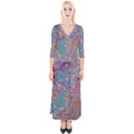 My Pour Cup Painting CBDOilPrincess E675363f-9066-4fc0-b5e7-9ca642760b58 Quarter Sleeve Wrap Maxi Dress