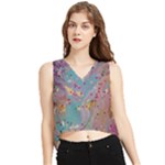 My Pour Cup Painting CBDOilPrincess E675363f-9066-4fc0-b5e7-9ca642760b58 V-Neck Cropped Tank Top