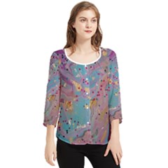 Chiffon Quarter Sleeve Blouse 
