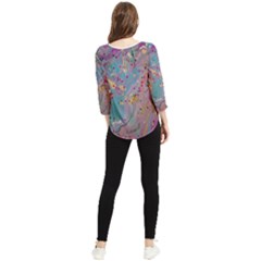 Chiffon Quarter Sleeve Blouse 