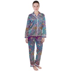 Women s Long Sleeve Satin Pajamas Set 