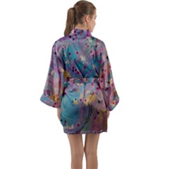 Long Sleeve Satin Kimono 