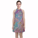 My Pour Cup Painting CBDOilPrincess E675363f-9066-4fc0-b5e7-9ca642760b58 Velvet Halter Neckline Dress 