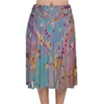 My Pour Cup Painting CBDOilPrincess E675363f-9066-4fc0-b5e7-9ca642760b58 Velvet Flared Midi Skirt
