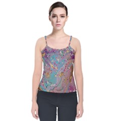 Velvet Spaghetti Strap Top 