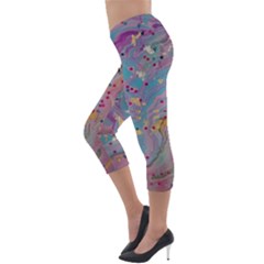 Lightweight Velour Capri Leggings  