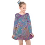 My Pour Cup Painting CBDOilPrincess E675363f-9066-4fc0-b5e7-9ca642760b58 Kids  Long Sleeve Dress
