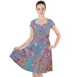 My Pour Cup Painting CBDOilPrincess E675363f-9066-4fc0-b5e7-9ca642760b58 Cap Sleeve Midi Dress