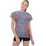My Pour Cup Painting CBDOilPrincess E675363f-9066-4fc0-b5e7-9ca642760b58 Ruffle Collar Chiffon Blouse