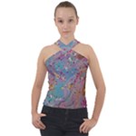 My Pour Cup Painting CBDOilPrincess E675363f-9066-4fc0-b5e7-9ca642760b58 Cross Neck Velour Top