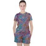 My Pour Cup Painting CBDOilPrincess E675363f-9066-4fc0-b5e7-9ca642760b58 Women s Tee and Shorts Set