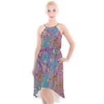 My Pour Cup Painting CBDOilPrincess E675363f-9066-4fc0-b5e7-9ca642760b58 High-Low Halter Chiffon Dress 