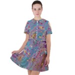 My Pour Cup Painting CBDOilPrincess E675363f-9066-4fc0-b5e7-9ca642760b58 Short Sleeve Shoulder Cut Out Dress 