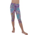 My Pour Cup Painting CBDOilPrincess E675363f-9066-4fc0-b5e7-9ca642760b58 Kids  Lightweight Velour Capri Leggings 