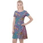 My Pour Cup Painting CBDOilPrincess E675363f-9066-4fc0-b5e7-9ca642760b58 Cap Sleeve Velour Dress 