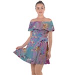 My Pour Cup Painting CBDOilPrincess E675363f-9066-4fc0-b5e7-9ca642760b58 Off Shoulder Velour Dress