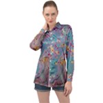 My Pour Cup Painting CBDOilPrincess E675363f-9066-4fc0-b5e7-9ca642760b58 Long Sleeve Satin Shirt