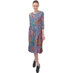 My Pour Cup Painting CBDOilPrincess E675363f-9066-4fc0-b5e7-9ca642760b58 Ruffle End Midi Chiffon Dress