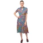 My Pour Cup Painting CBDOilPrincess E675363f-9066-4fc0-b5e7-9ca642760b58 Keyhole Neckline Chiffon Dress