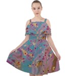 My Pour Cup Painting CBDOilPrincess E675363f-9066-4fc0-b5e7-9ca642760b58 Cut Out Shoulders Chiffon Dress