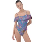 My Pour Cup Painting CBDOilPrincess E675363f-9066-4fc0-b5e7-9ca642760b58 Frill Detail One Piece Swimsuit