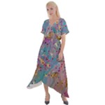 My Pour Cup Painting CBDOilPrincess E675363f-9066-4fc0-b5e7-9ca642760b58 Cross Front Sharkbite Hem Maxi Dress
