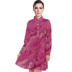 Long Sleeve Chiffon Shirt Dress 