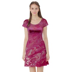 Short Sleeve Skater Dress Front Short Sleeve Skater Dress Front