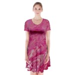 My Pour Cup Painting CBDOilPrincess 5ccf1e57-fc80-4e9f-bf46-a93057c672a9 Short Sleeve V-neck Flare Dress