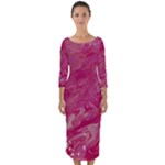 My Pour Cup Painting CBDOilPrincess 5ccf1e57-fc80-4e9f-bf46-a93057c672a9 Quarter Sleeve Midi Bodycon Dress