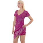 My Pour Cup Painting CBDOilPrincess 5ccf1e57-fc80-4e9f-bf46-a93057c672a9 Short Sleeve Asymmetric Mini Dress