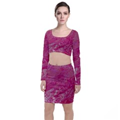 Long Sleeve Crop Top & Bodycon Skirt Set 