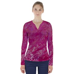 V-Neck Long Sleeve Top 