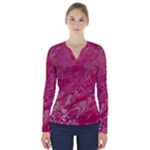 My Pour Cup Painting CBDOilPrincess 5ccf1e57-fc80-4e9f-bf46-a93057c672a9 V-Neck Long Sleeve Top