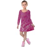 My Pour Cup Painting CBDOilPrincess 5ccf1e57-fc80-4e9f-bf46-a93057c672a9 Kids  Long Sleeve Velvet Dress