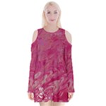 My Pour Cup Painting CBDOilPrincess 5ccf1e57-fc80-4e9f-bf46-a93057c672a9 Velvet Long Sleeve Shoulder Cutout Dress