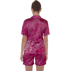 Satin Short Sleeve Pajamas Set 