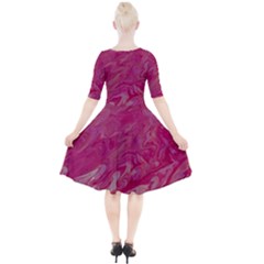 Quarter Sleeve A-Line Dress 