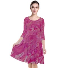 Quarter Sleeve Waist Band Dress 