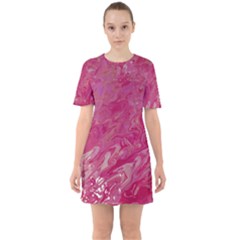 Sixties Short Sleeve Mini Dress 