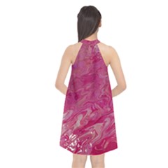 Halter Neckline Chiffon Dress  