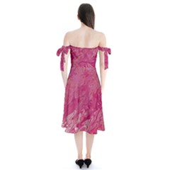 Shoulder Tie Bardot Midi Dress 