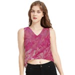 My Pour Cup Painting CBDOilPrincess 5ccf1e57-fc80-4e9f-bf46-a93057c672a9 V-Neck Cropped Tank Top
