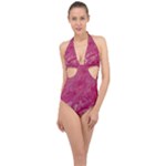 My Pour Cup Painting CBDOilPrincess 5ccf1e57-fc80-4e9f-bf46-a93057c672a9 Halter Front Plunge Swimsuit