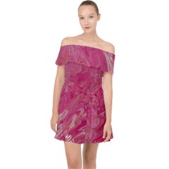 Off Shoulder Chiffon Dress 
