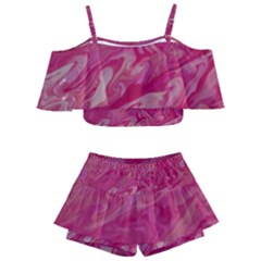 Kids  Off Shoulder Skirt Bikini 