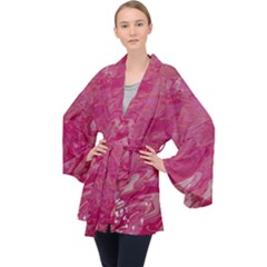 Long Sleeve Velvet Kimono  