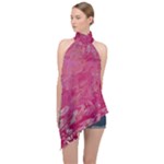 My Pour Cup Painting CBDOilPrincess 5ccf1e57-fc80-4e9f-bf46-a93057c672a9 Halter Asymmetric Satin Top